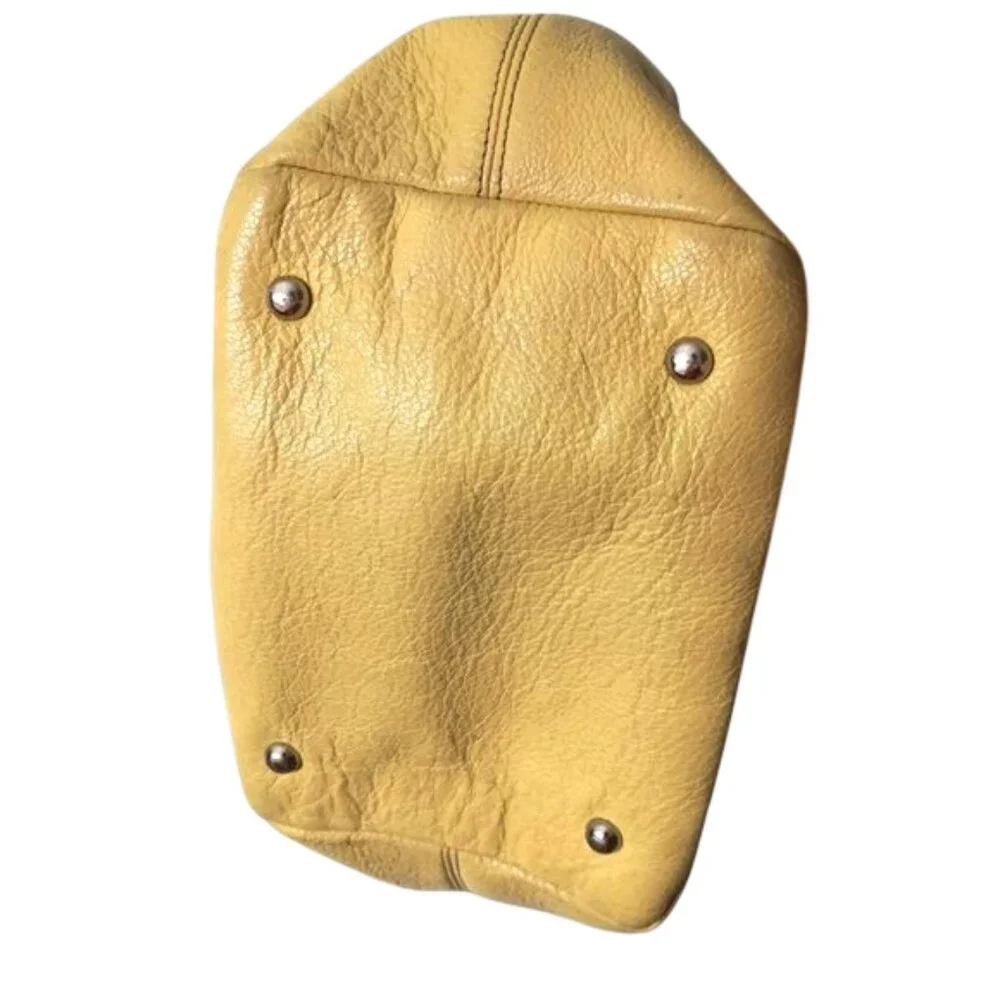 Tignanello Yellow Pebble Leather‎ Handbag 10